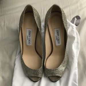 Jimmy Choo Baxen peeptoe wedge pump